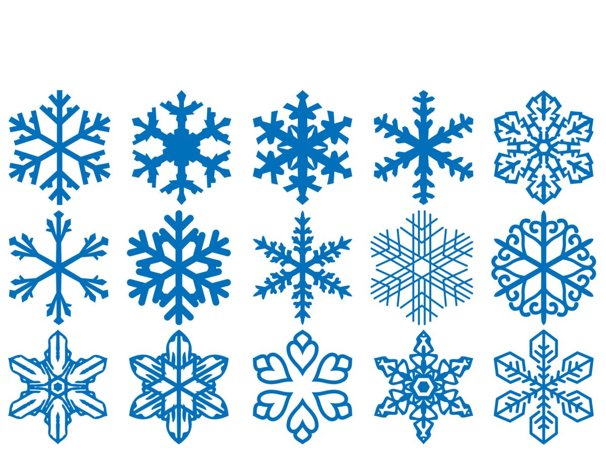Снежинки набор вектор
