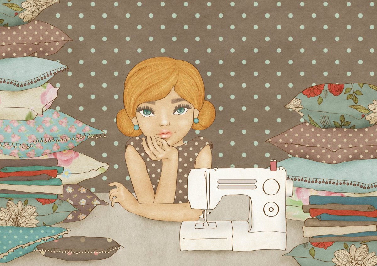 Швея иллюстрация