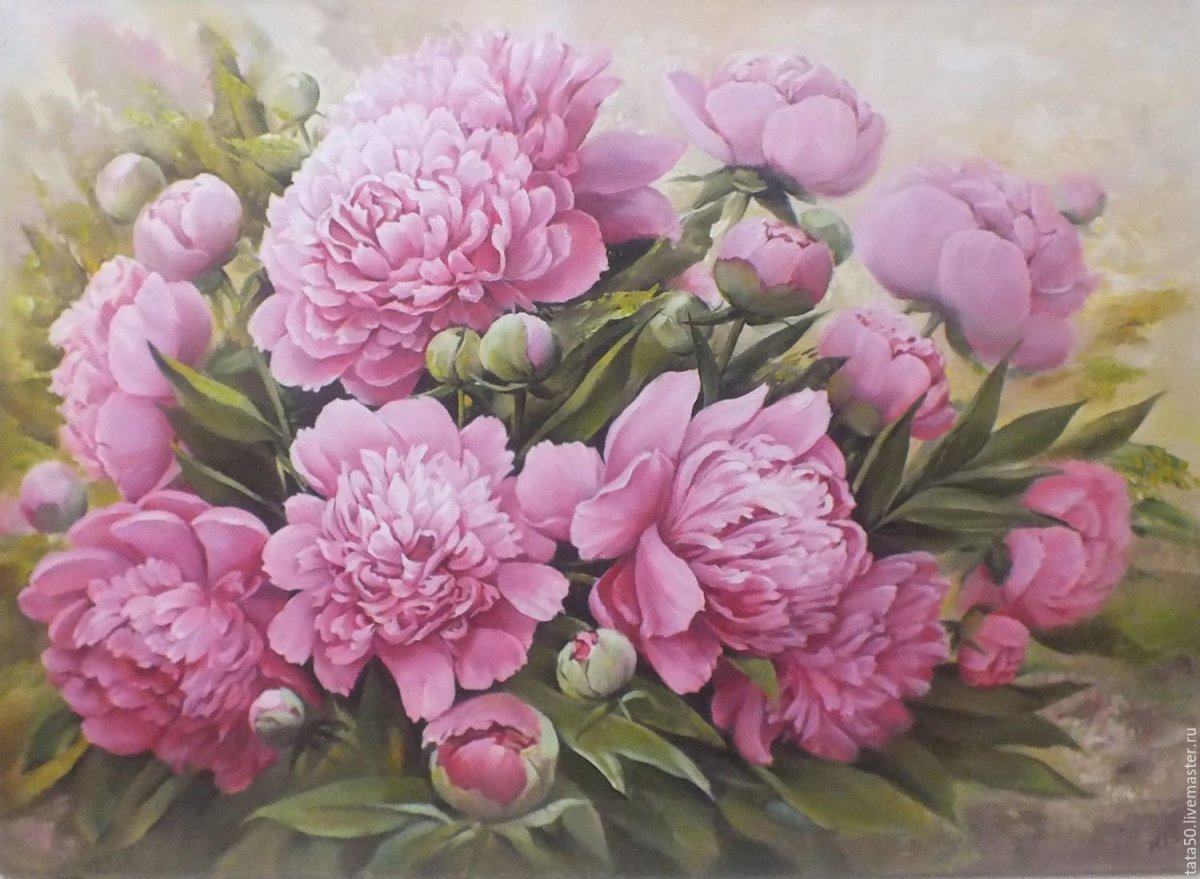 Художник Кулигина Татьяна картины пионы