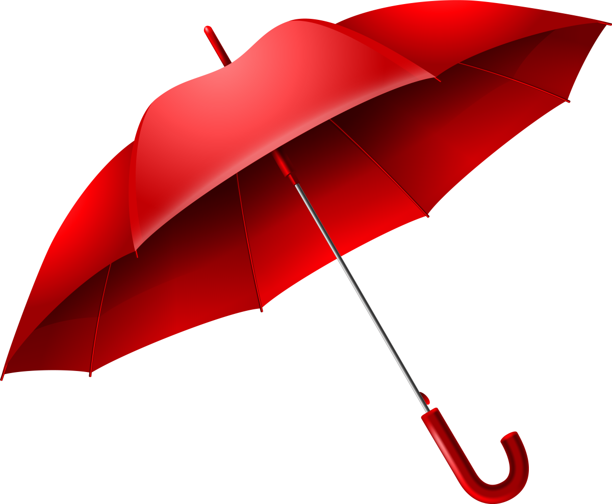 Красный зонт
