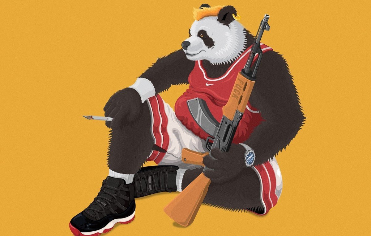 Медведь с балалайкой мультяшный