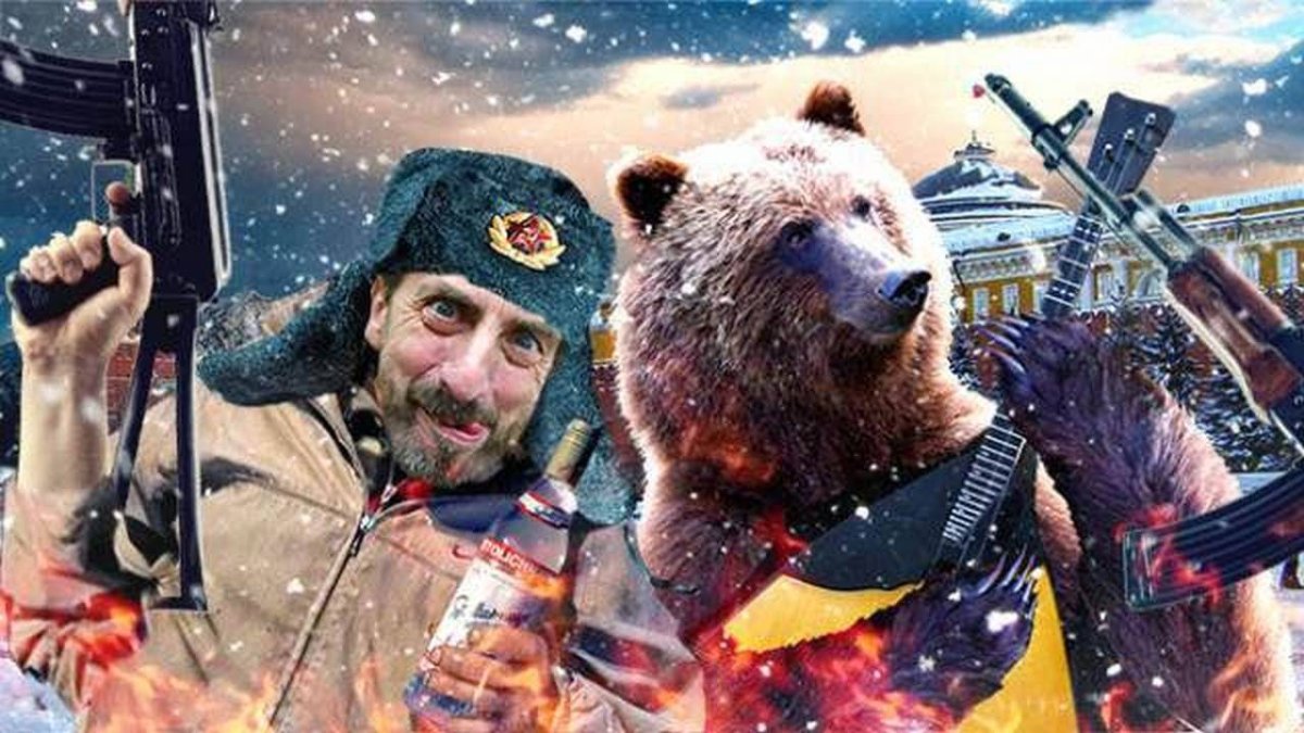 Девушка с медведем и балалайкой