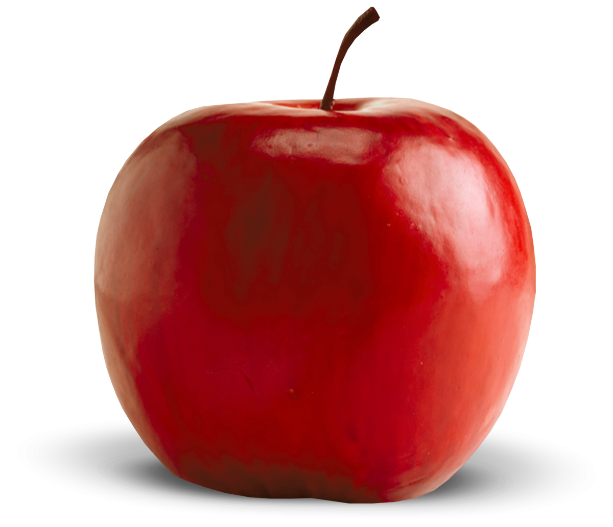 Красное яблоко на белом фоне