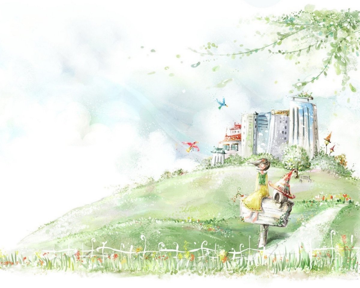 Детские Акварельные фоны