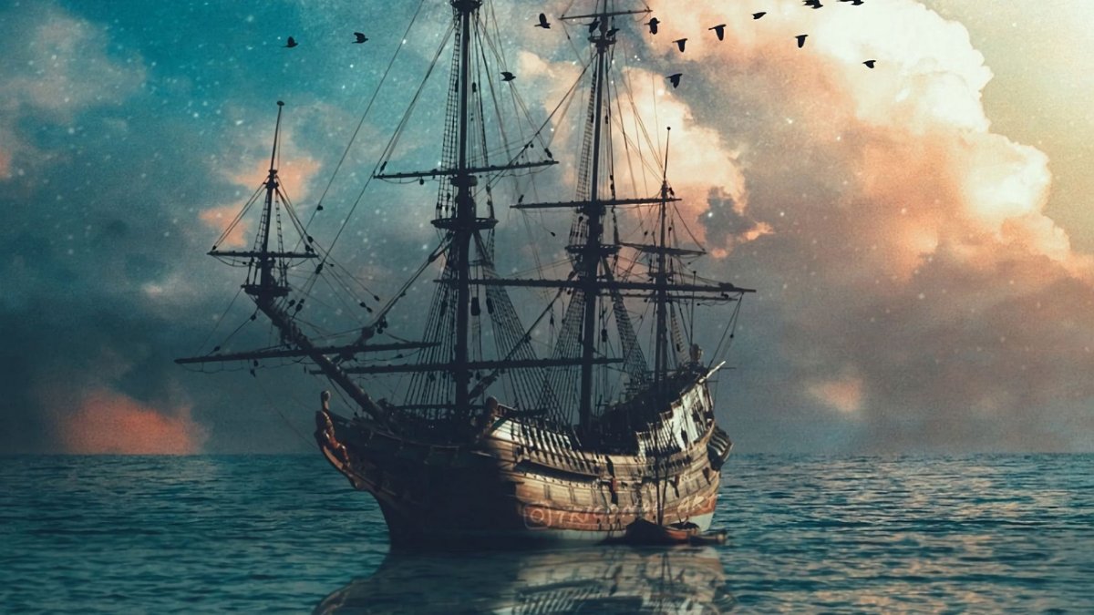 Фон рабочего стола корабль