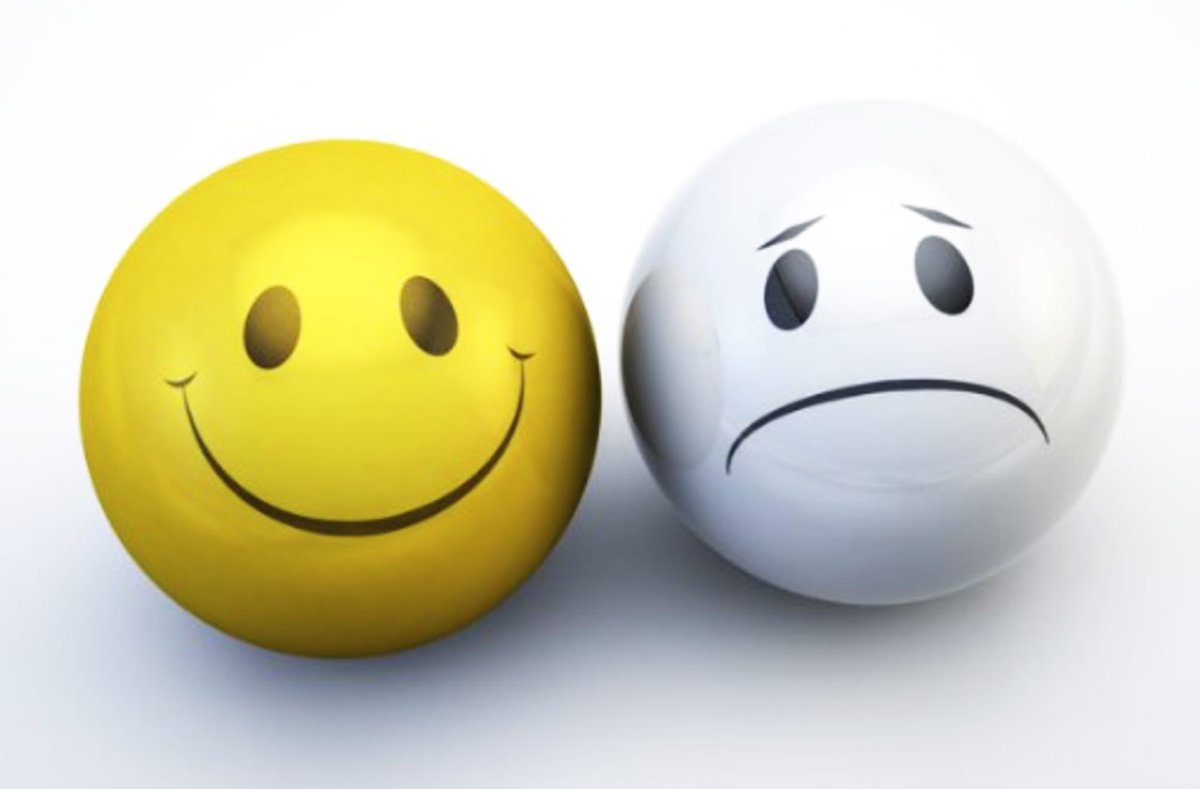 Смайлы про оптимистов и пессимистов