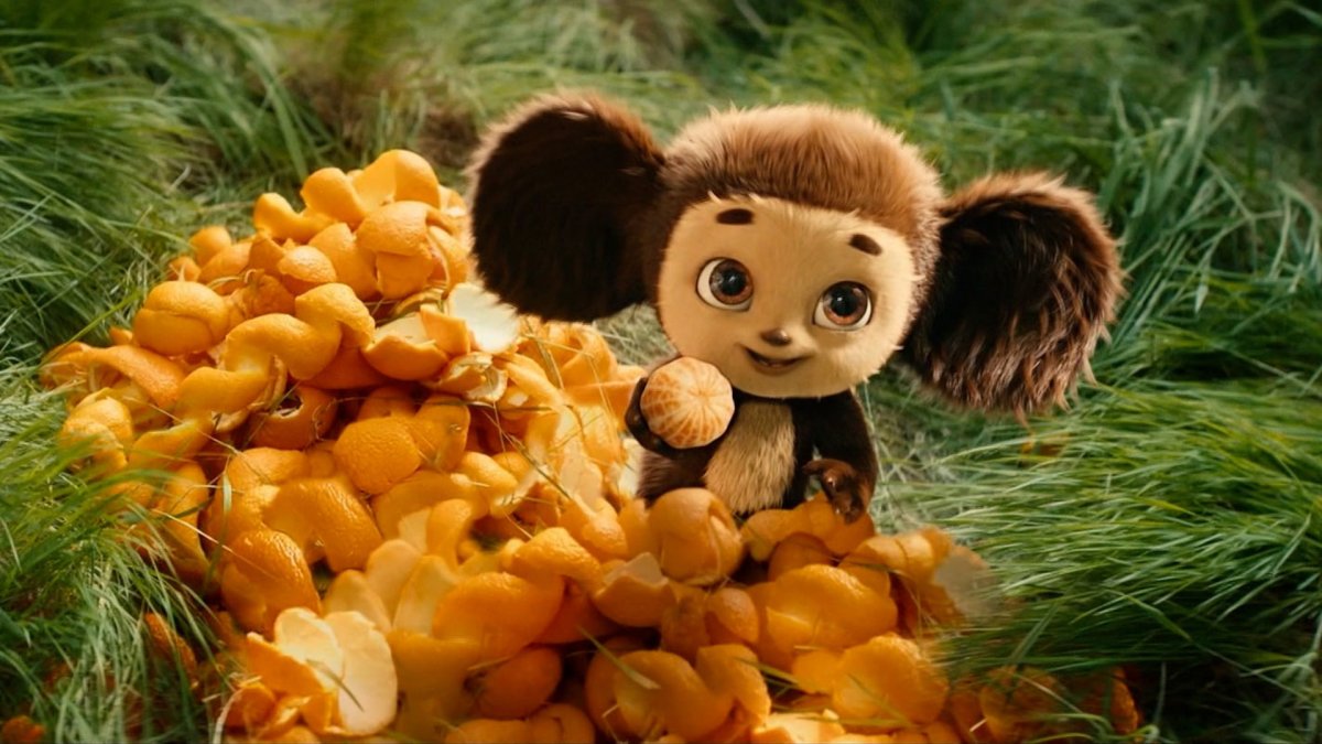 Чебурашка в ящике с апельсинами