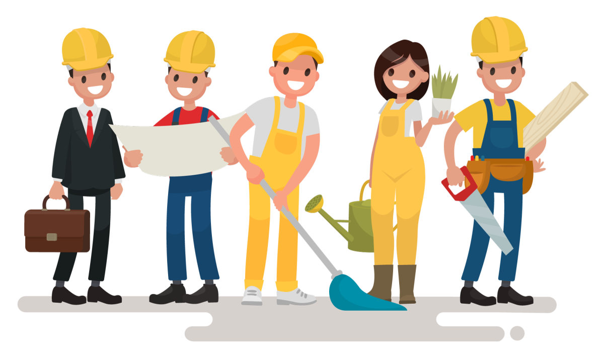 Человек трудится