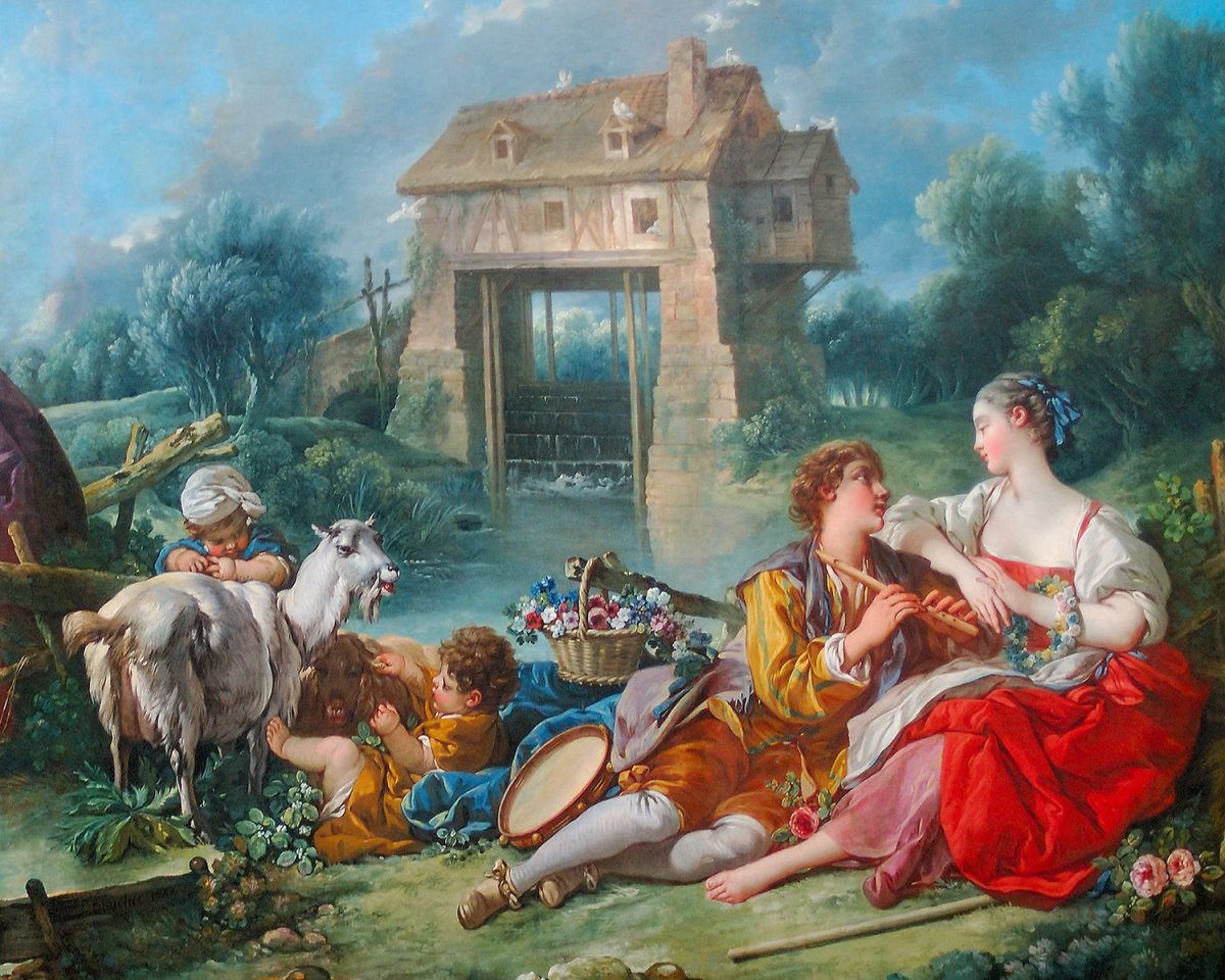 Буше Франсуа фонтан любви, 1748. Музей Гетти, Лос-Анджелес