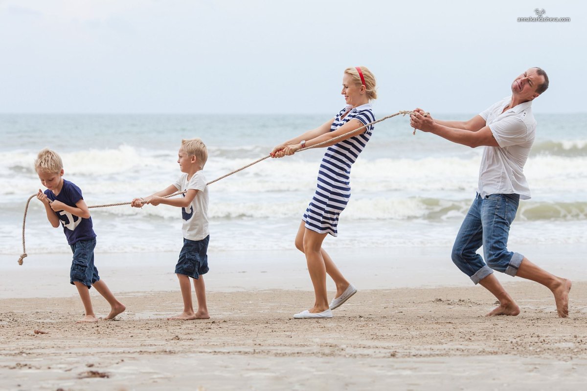 Семья на Мальдивах