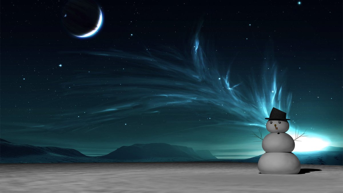 Снеговик на Луне