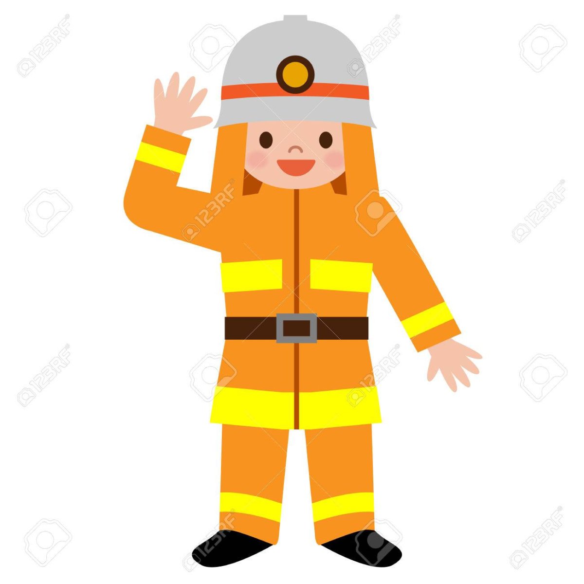 Пожарный мультяшный