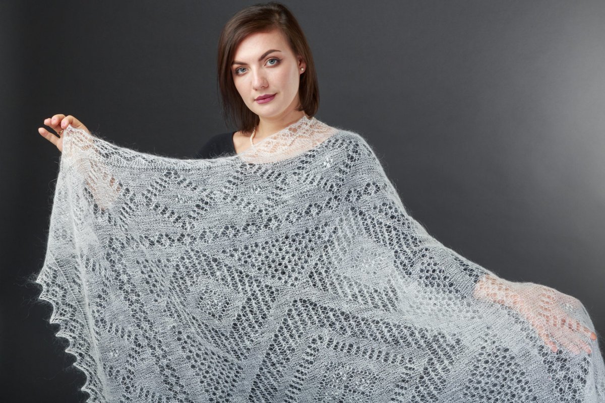 Оренбургский пуховый платок паутинка