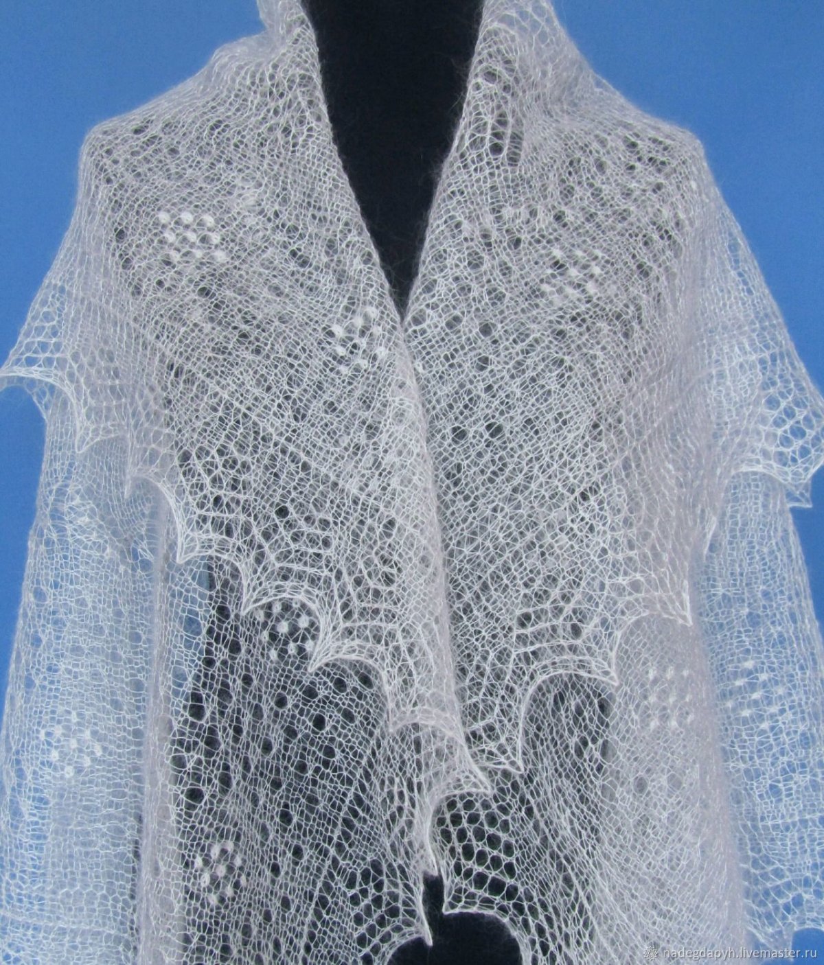 Оренбургский пуховый платок паутинка