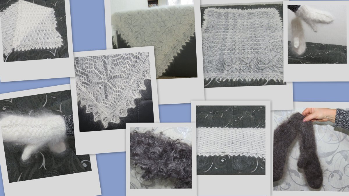 Козья шерсть Оренбургский платок