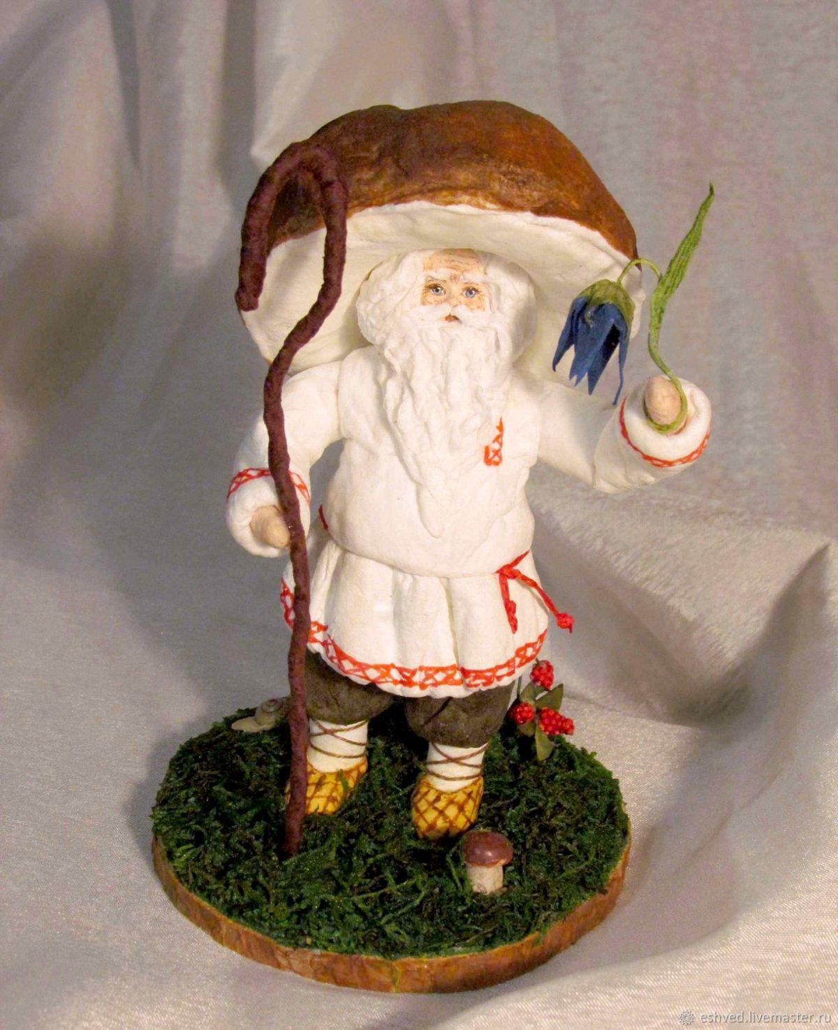 Элита ёлочные игрушки Лесовичок-Боровичок золотистый