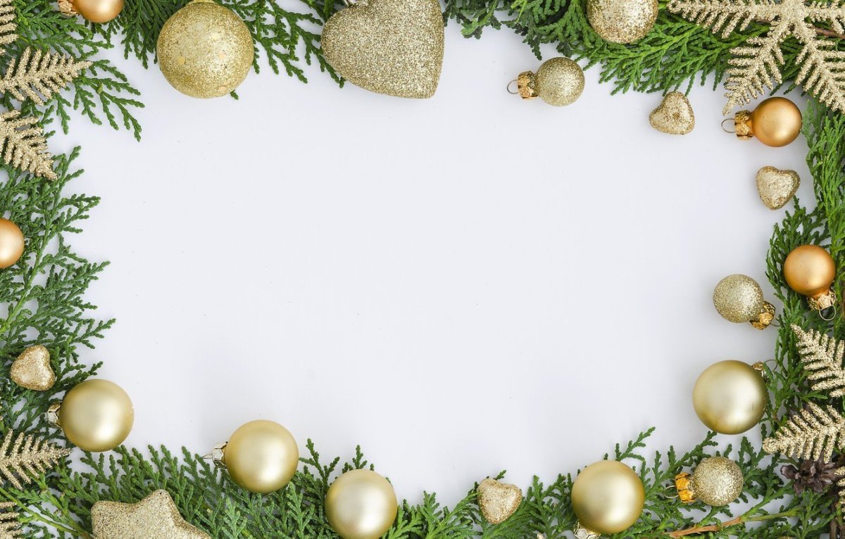 Новогодняя рамка горизонтальная