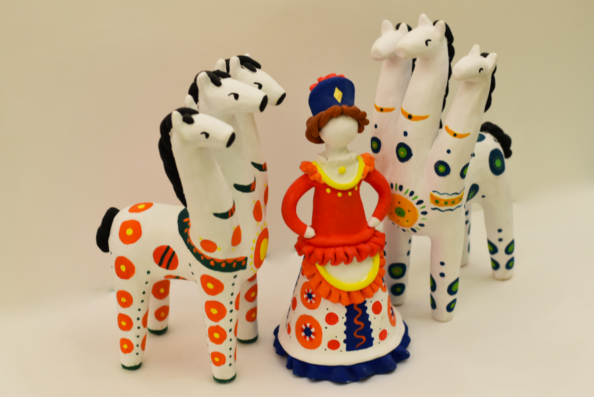 Дымковская игрушка корова