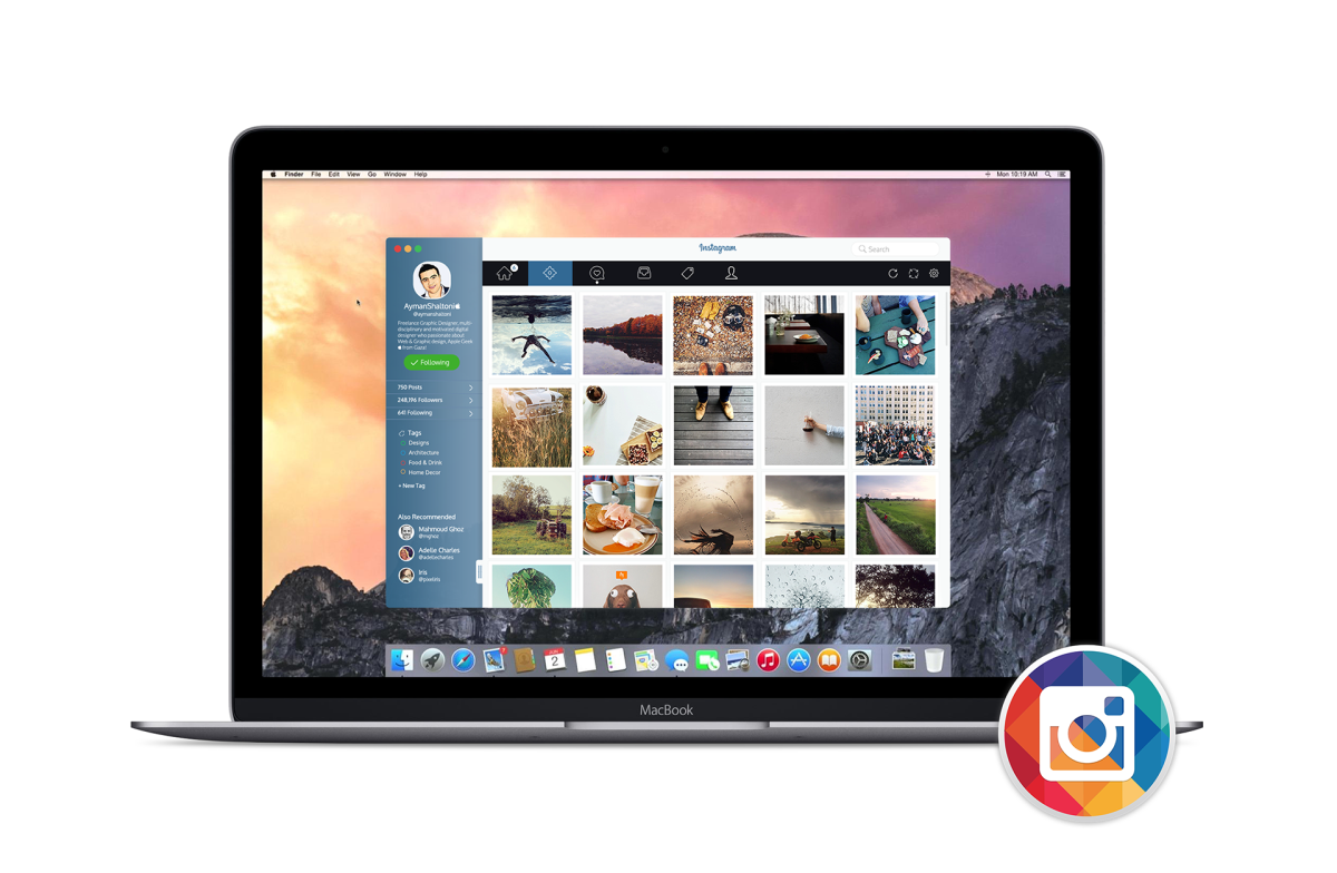 Макбук Инстаграмм