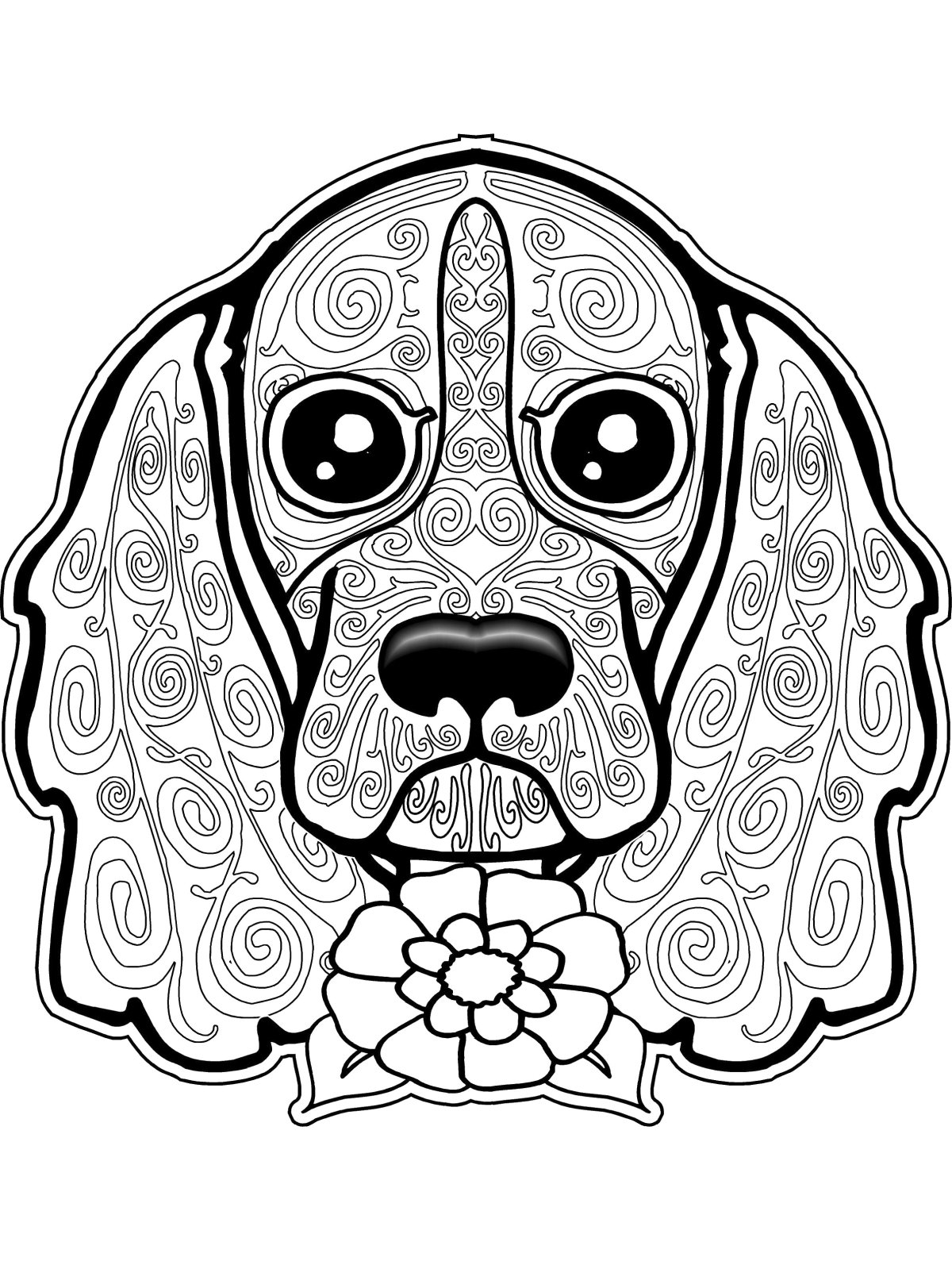 Раскраска малышам «собачка»