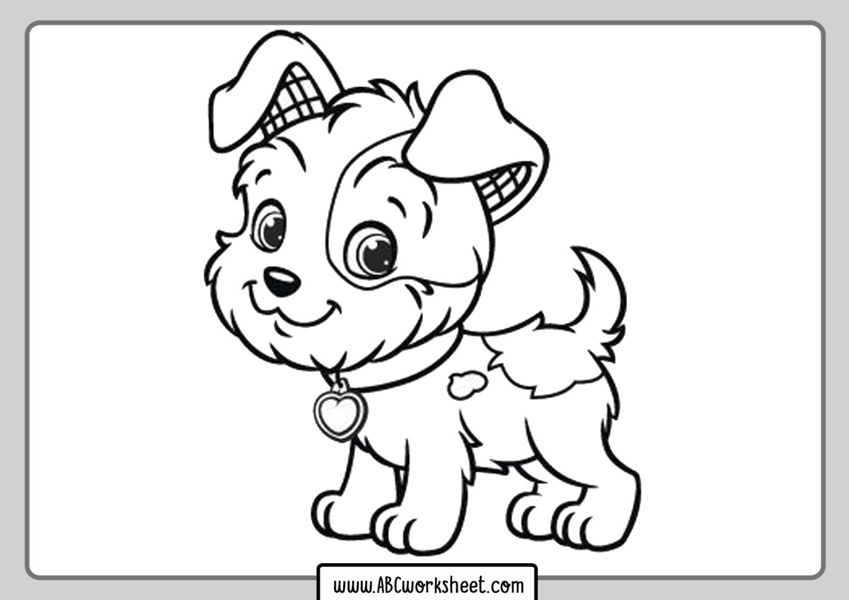 Раскраска маленькие собачки