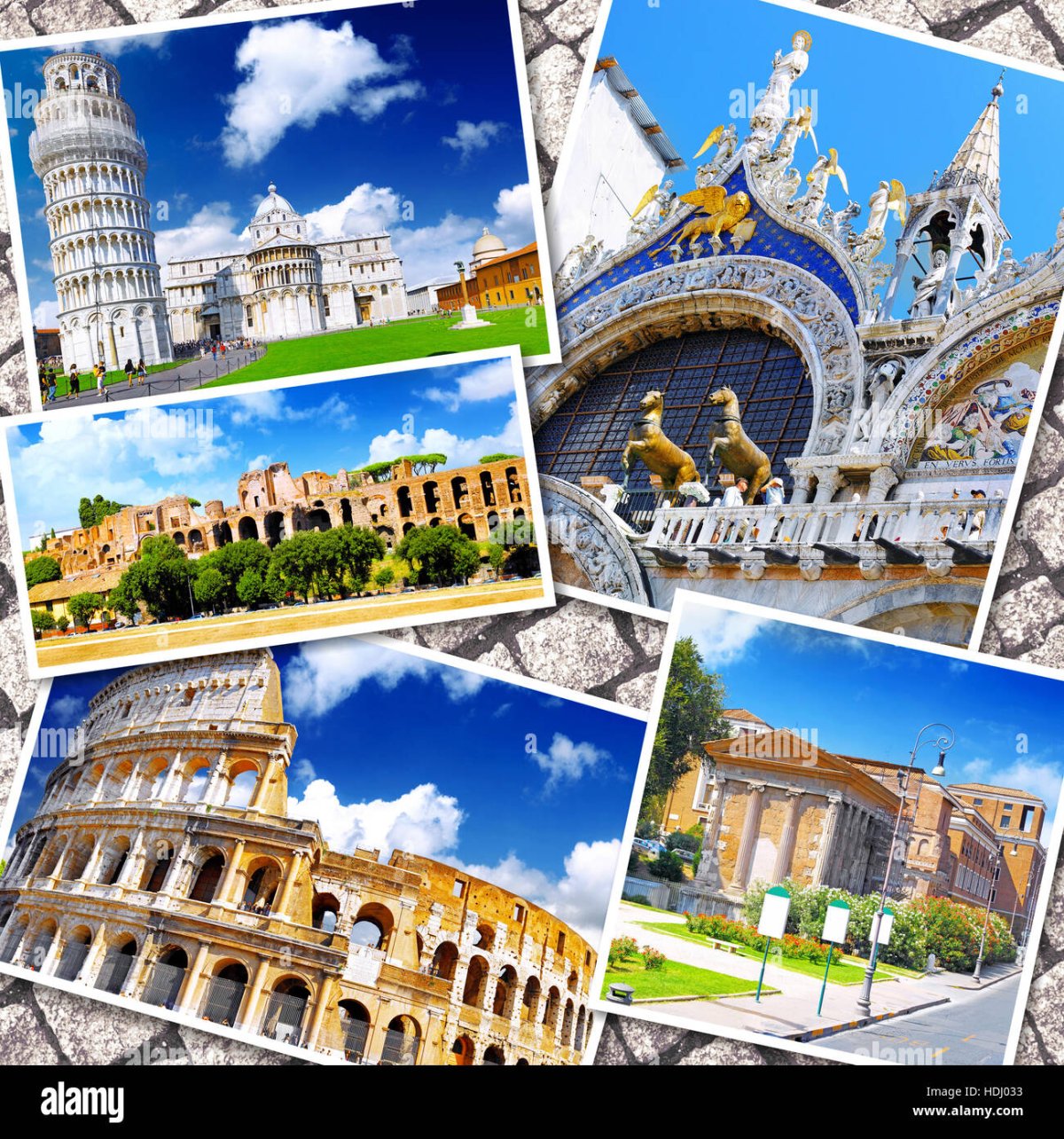 Достопримечательности Италии коллаж