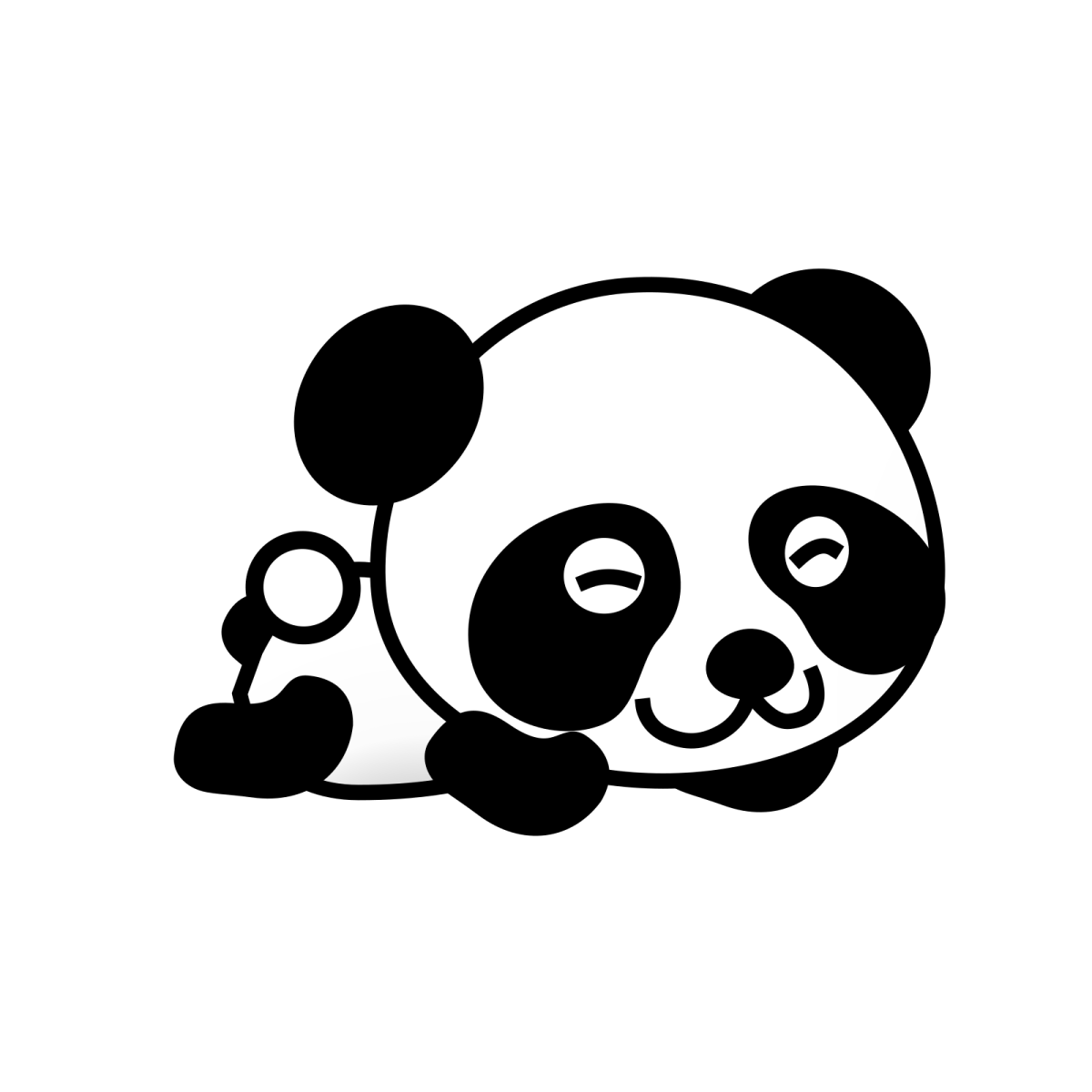 Панда трафарет