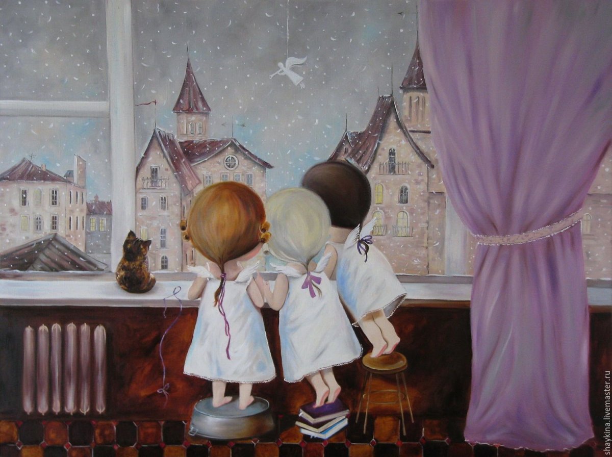 Ангелочки заглядывают в окно