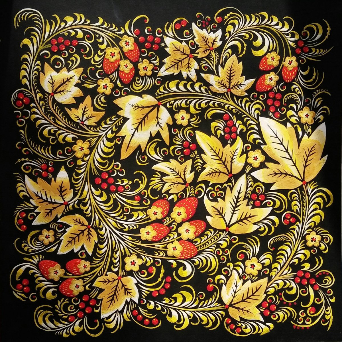 Хохломская роспись Кудрина Феникс