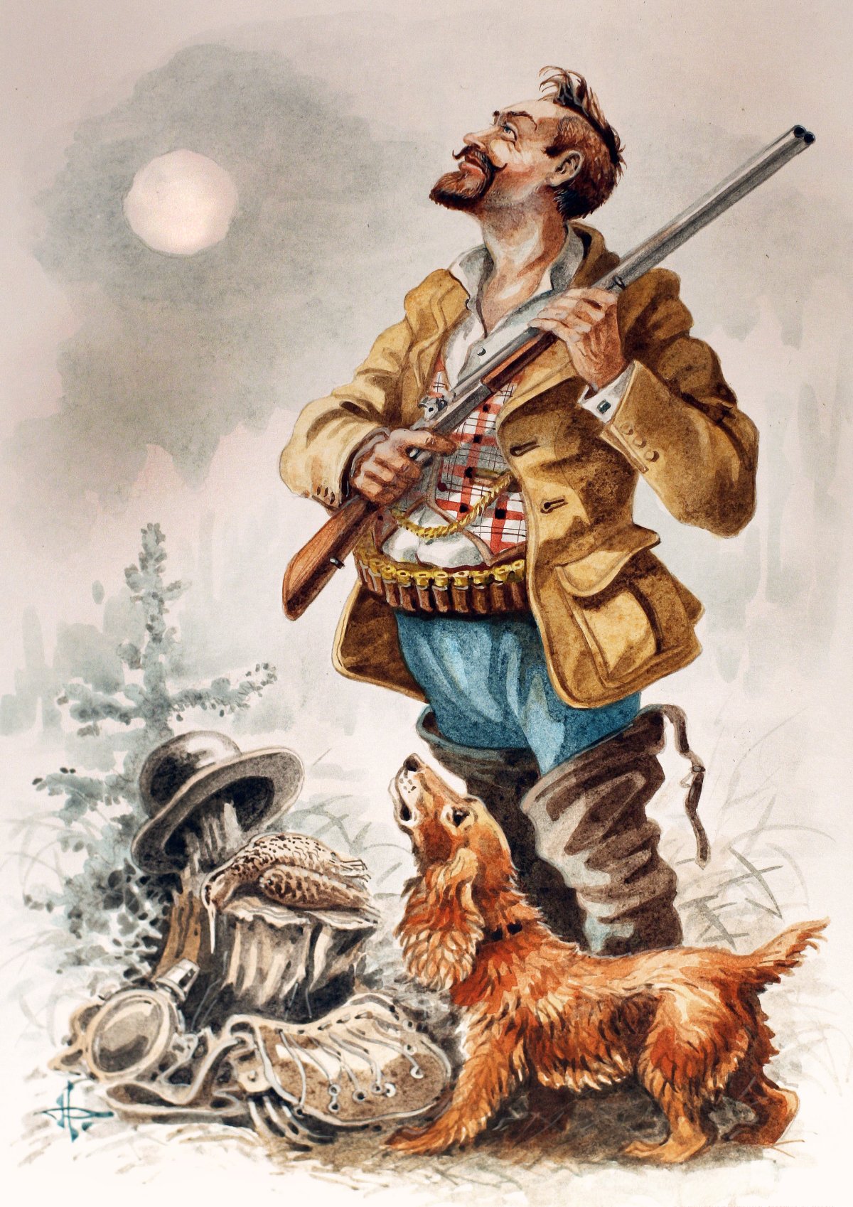 Охотник силуэт