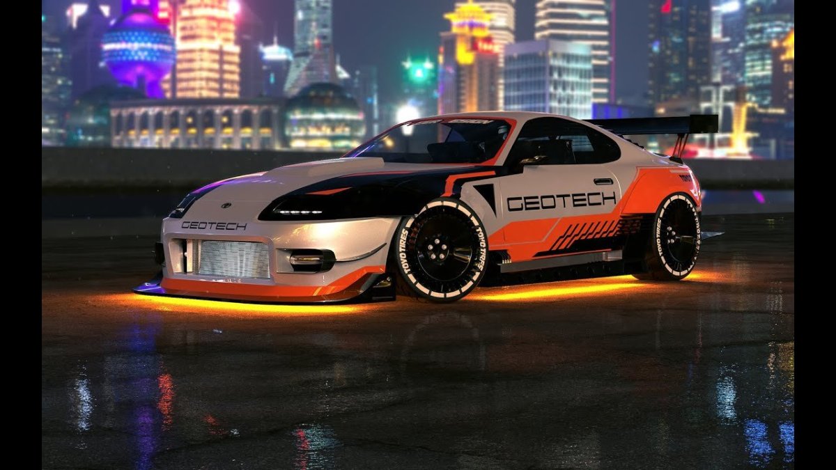 Тойота Супра неон