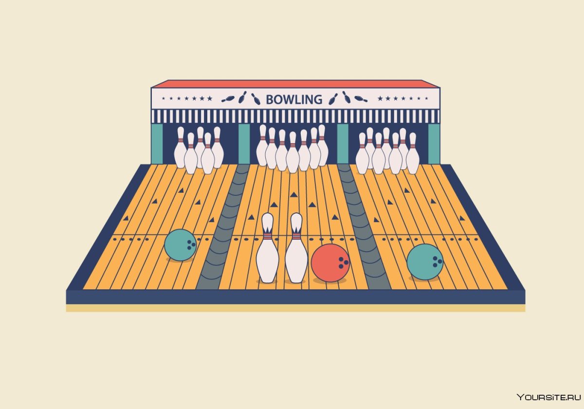 Боулинг дорожка вектор
