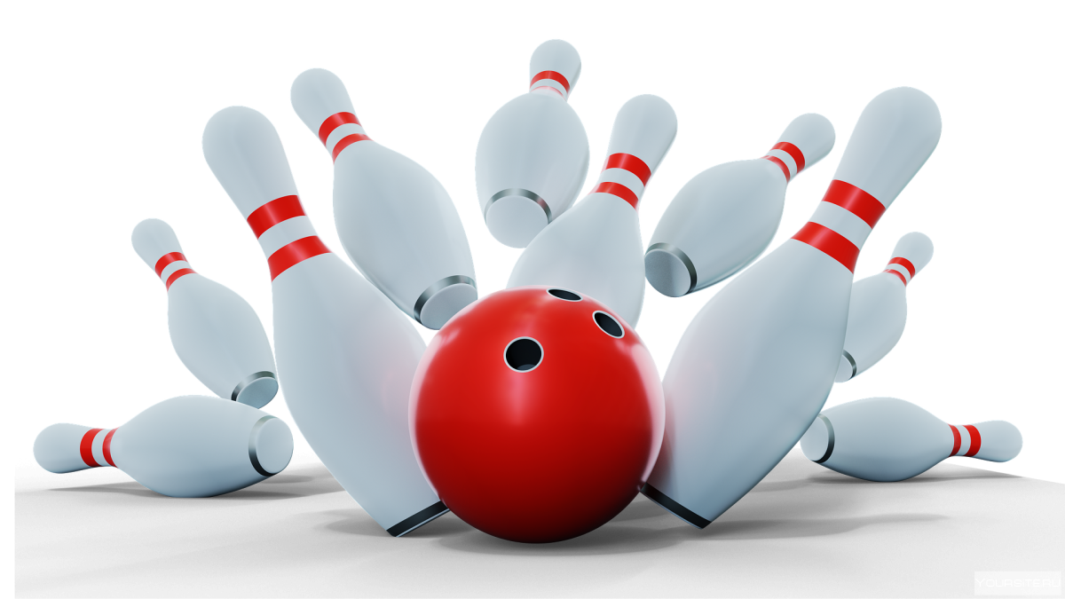 Кегли и шар для боулинга