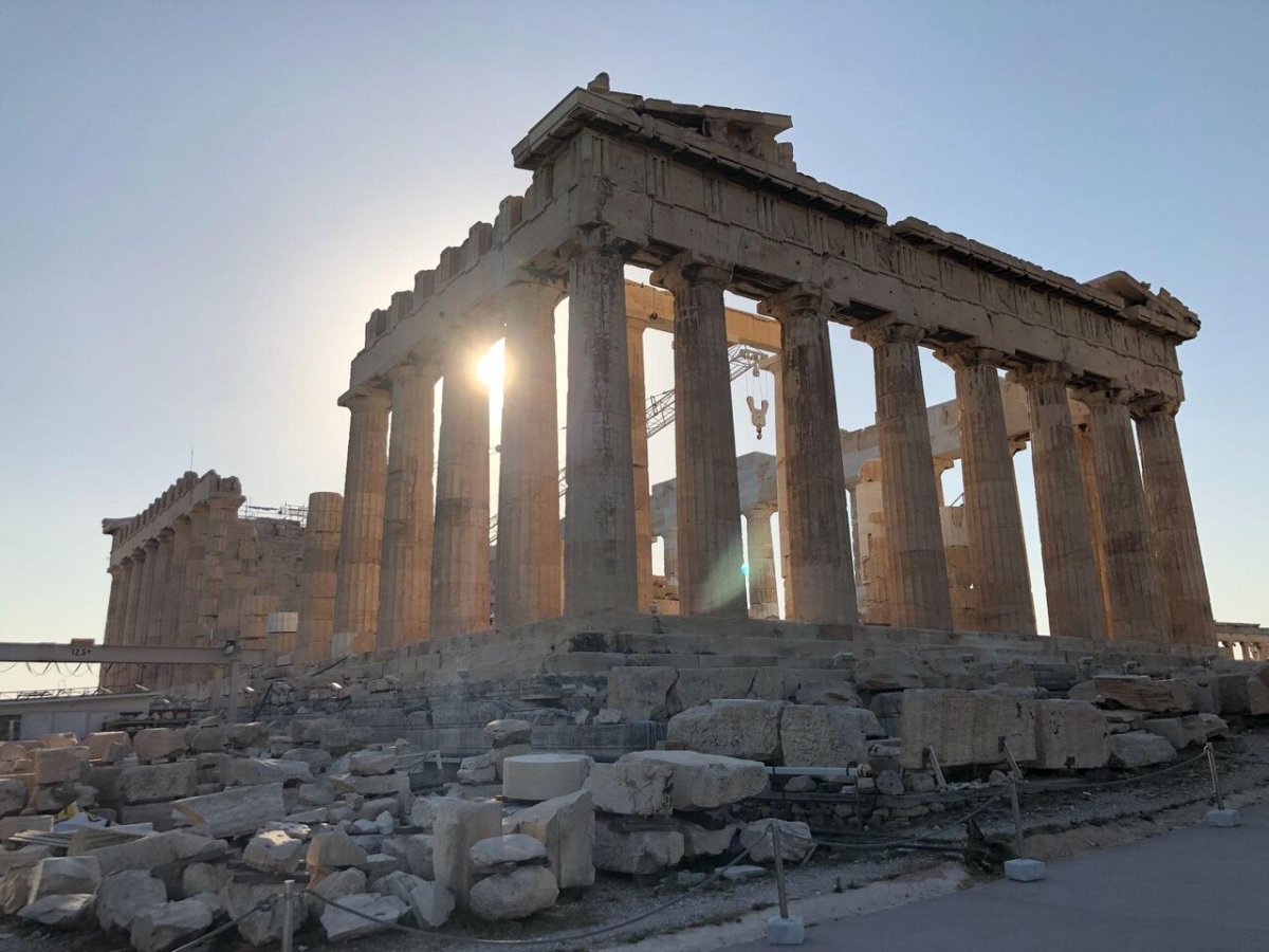 Афины море и Акрополь