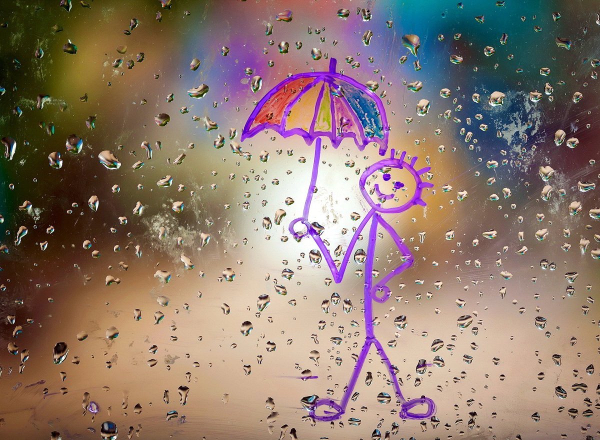 Дождь зонтик