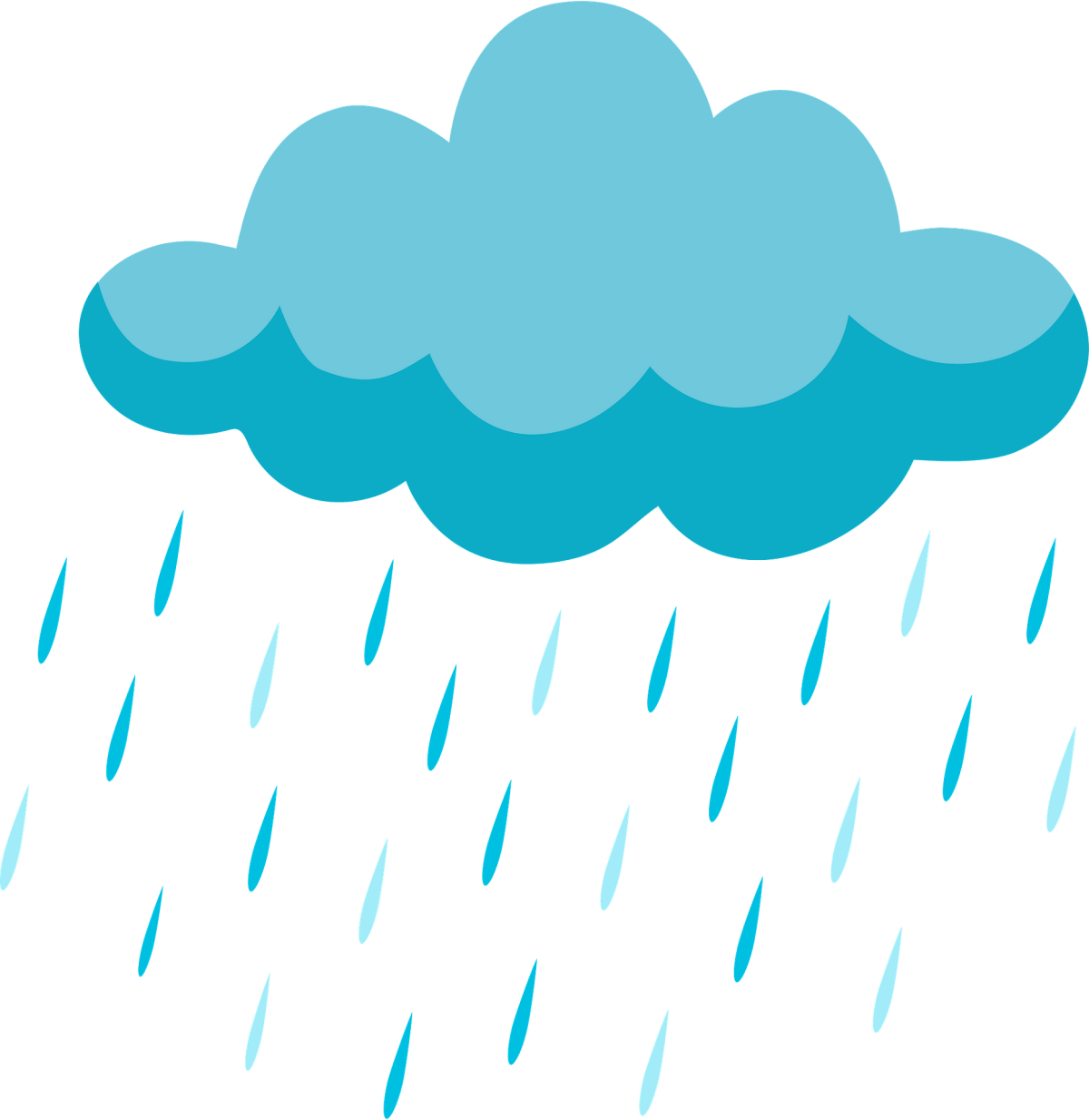 Дождик для детей на белом фоне