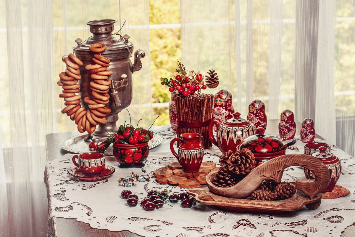 Чаепитие с самоваром