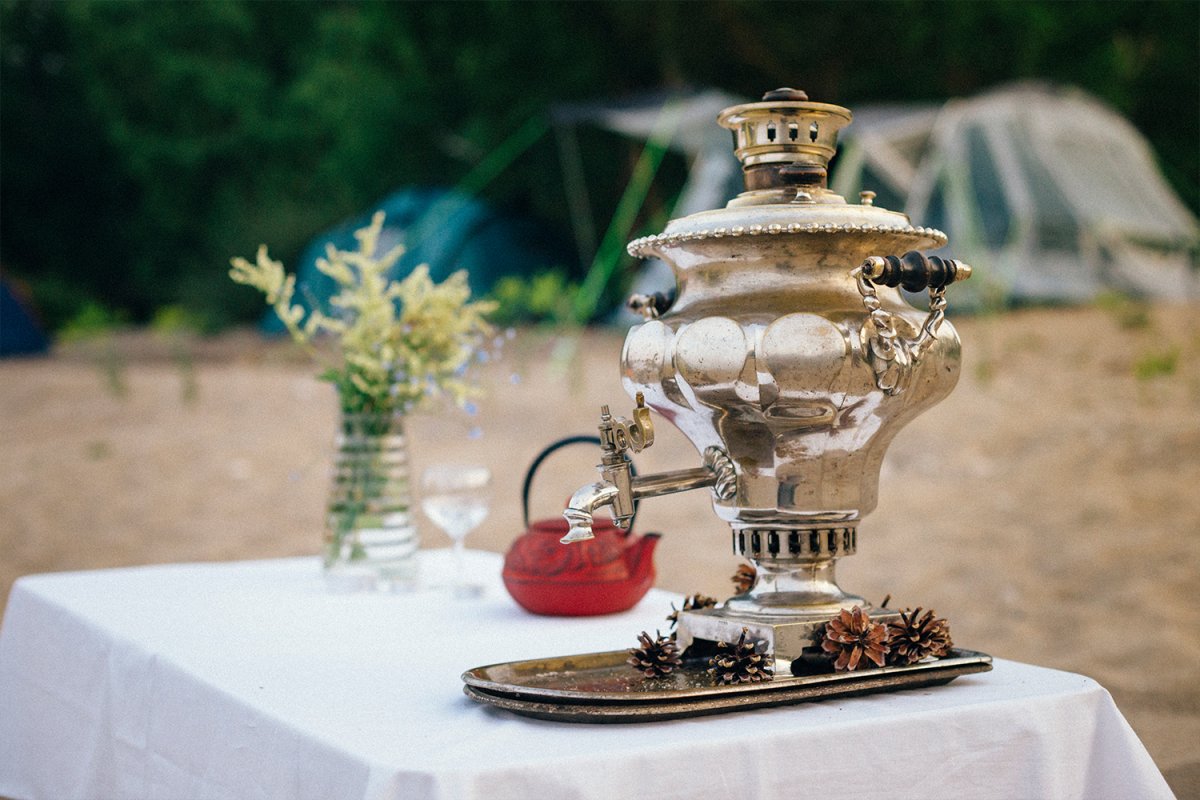 Самовар на природе