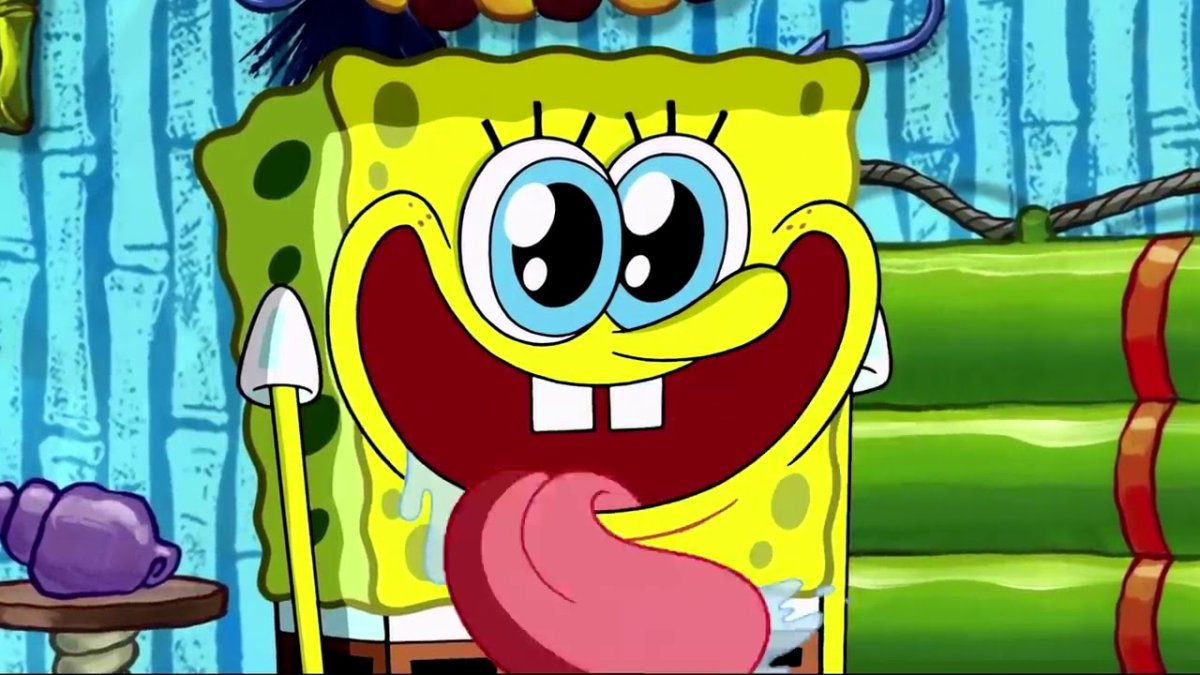 Губка Боб текут слюни