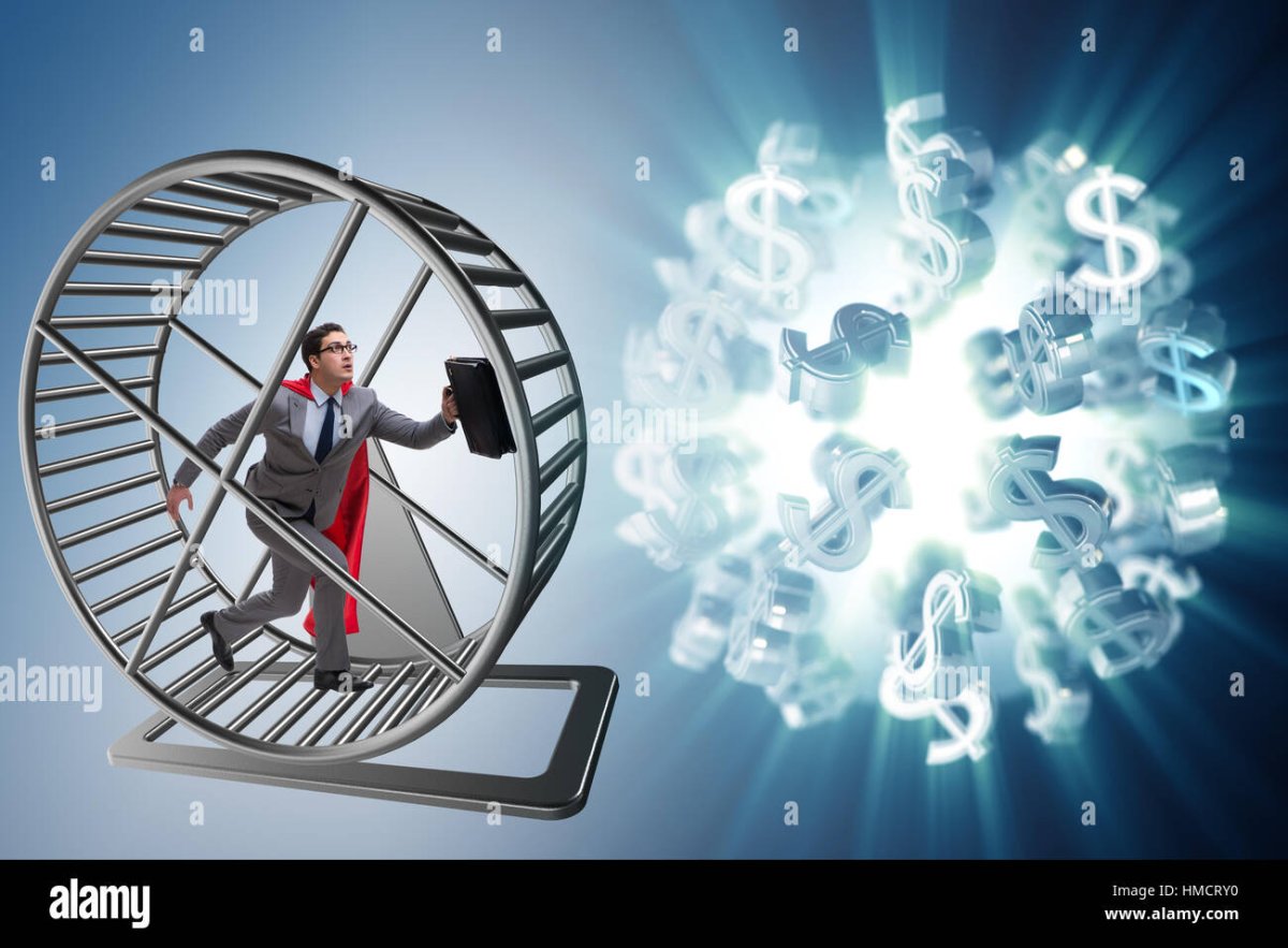 Человек белка в колесе