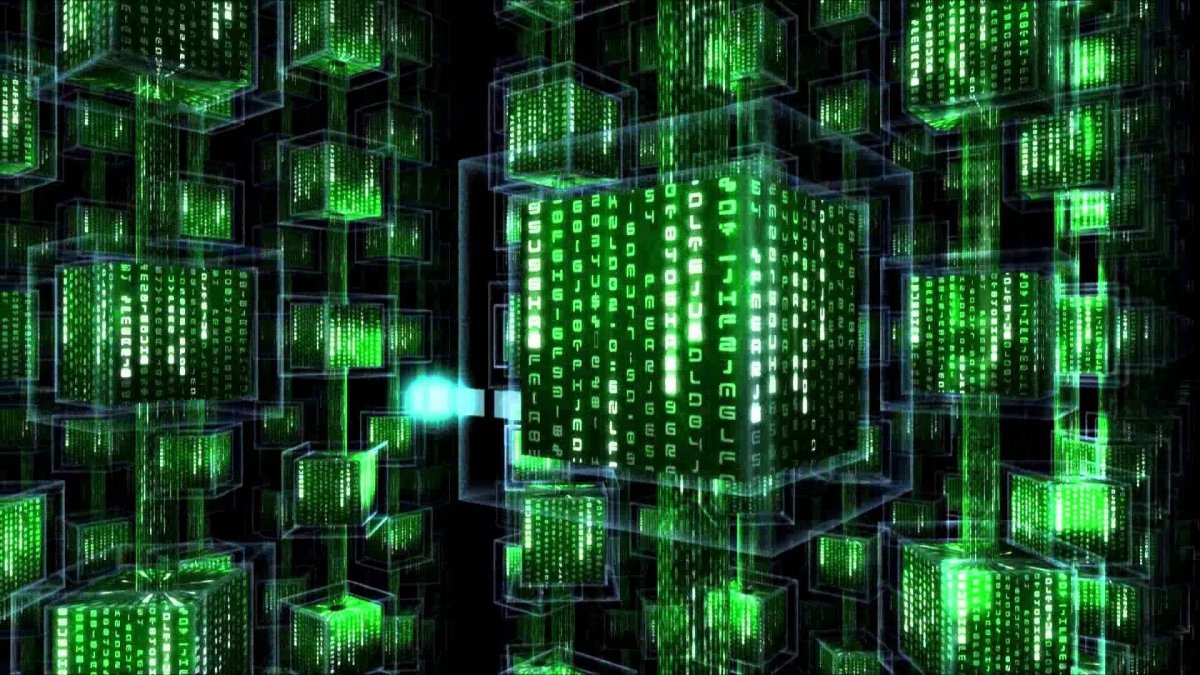 Матрица 101011010010101001010 синяя