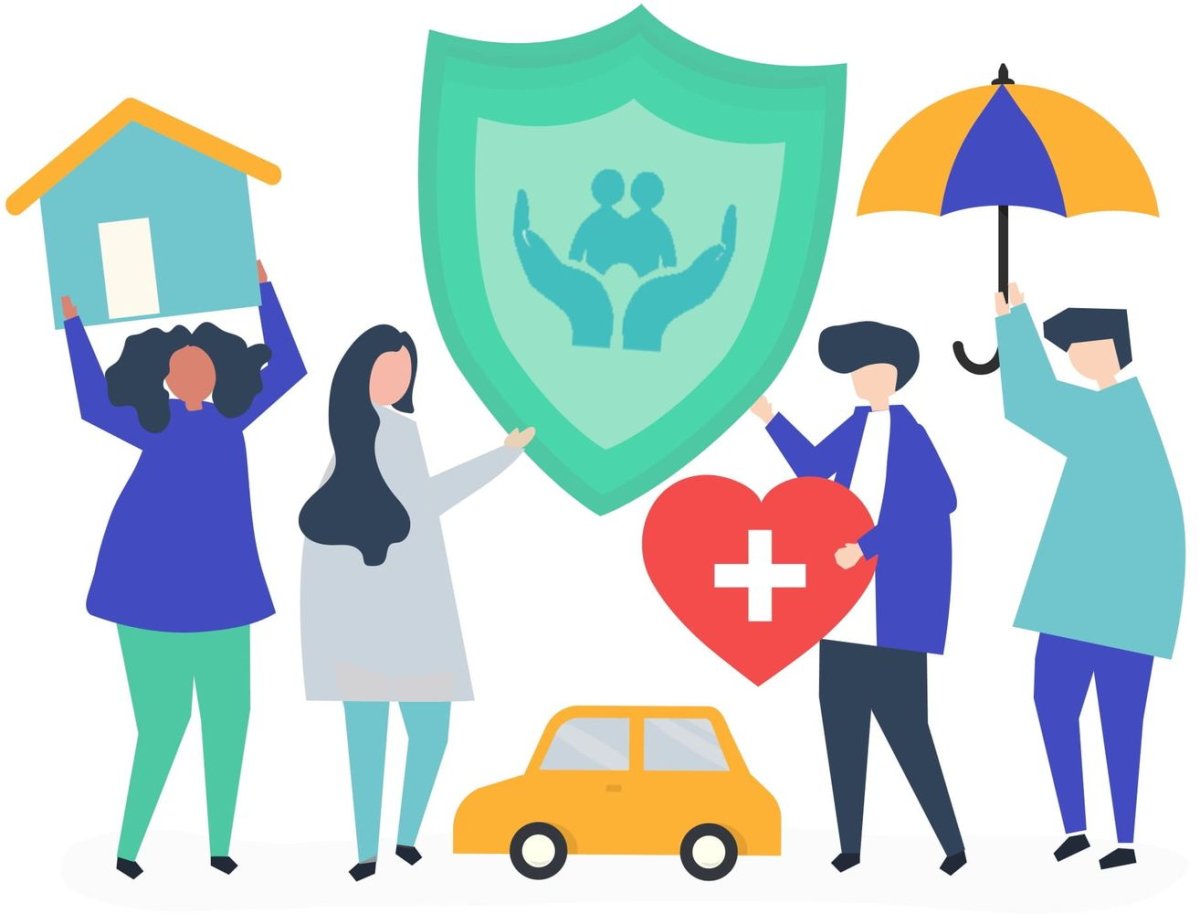 Страхование на белом фоне