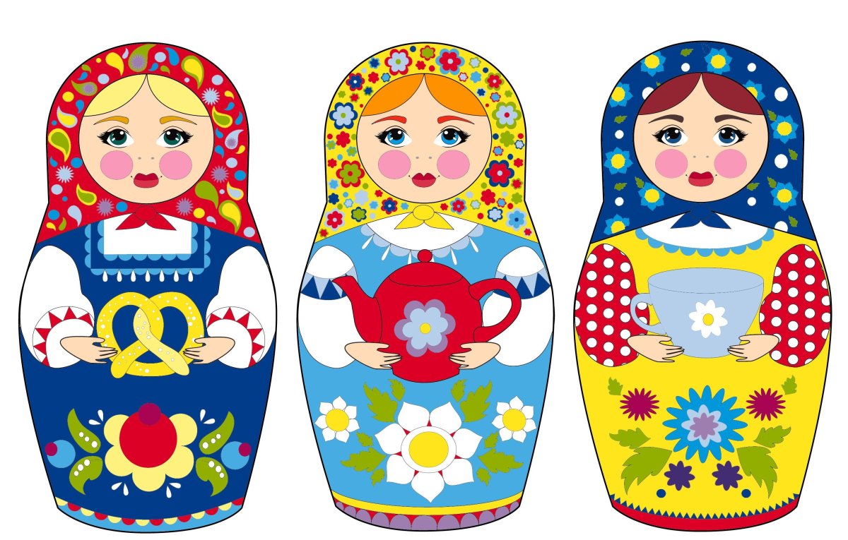 Карточки матрешки