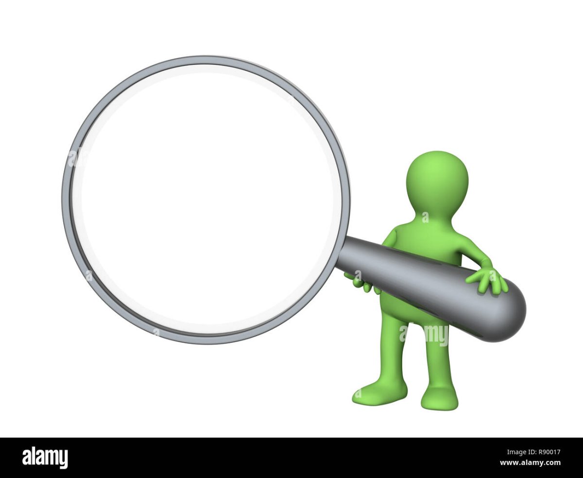 Человечек под лупой