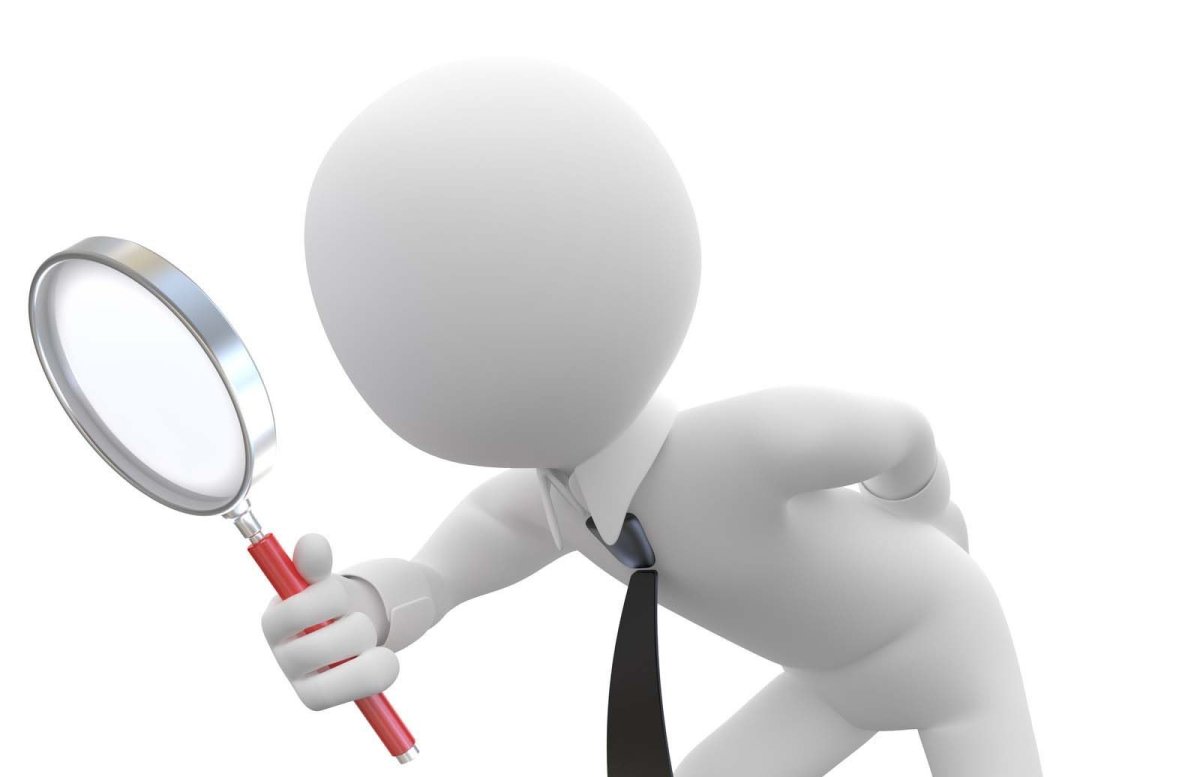 Человечек с лупой