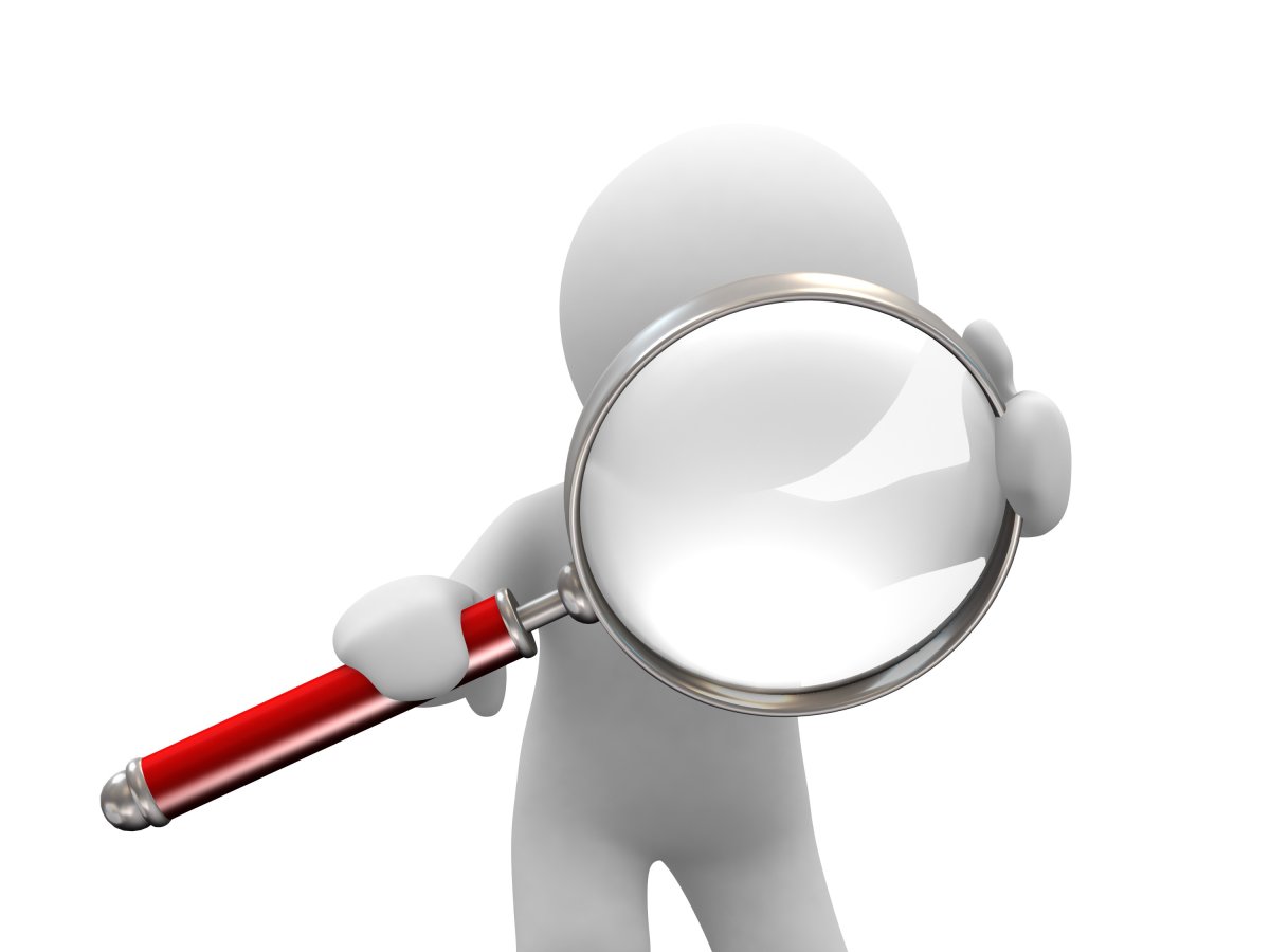 Человечек с увеличительным стеклом