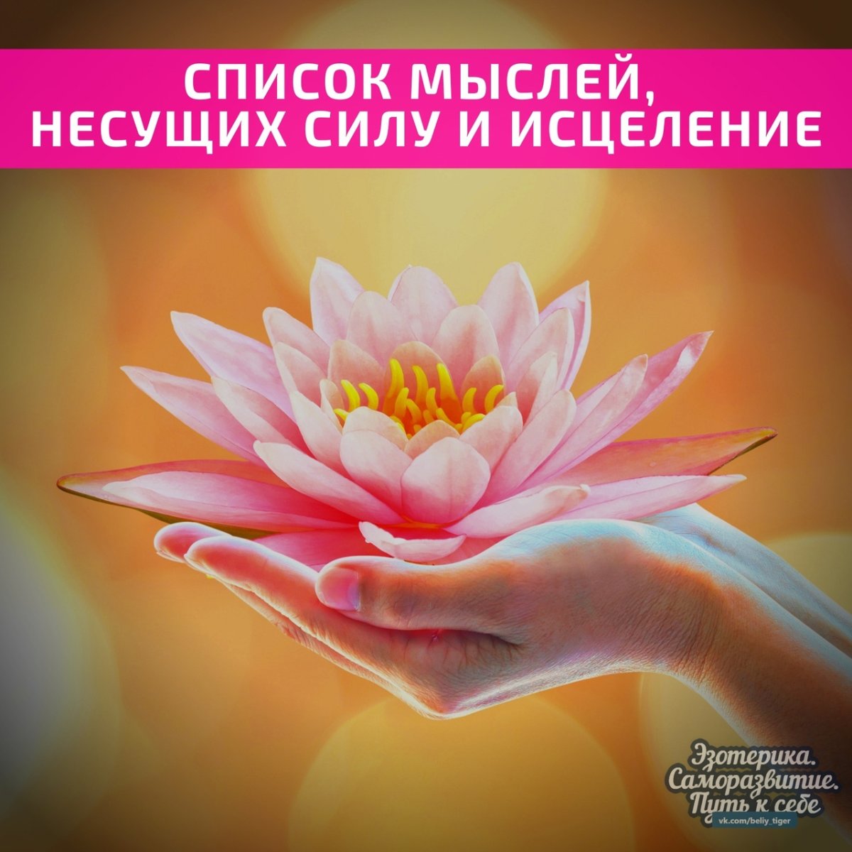 Список мыслей, несущих силу и исцеление