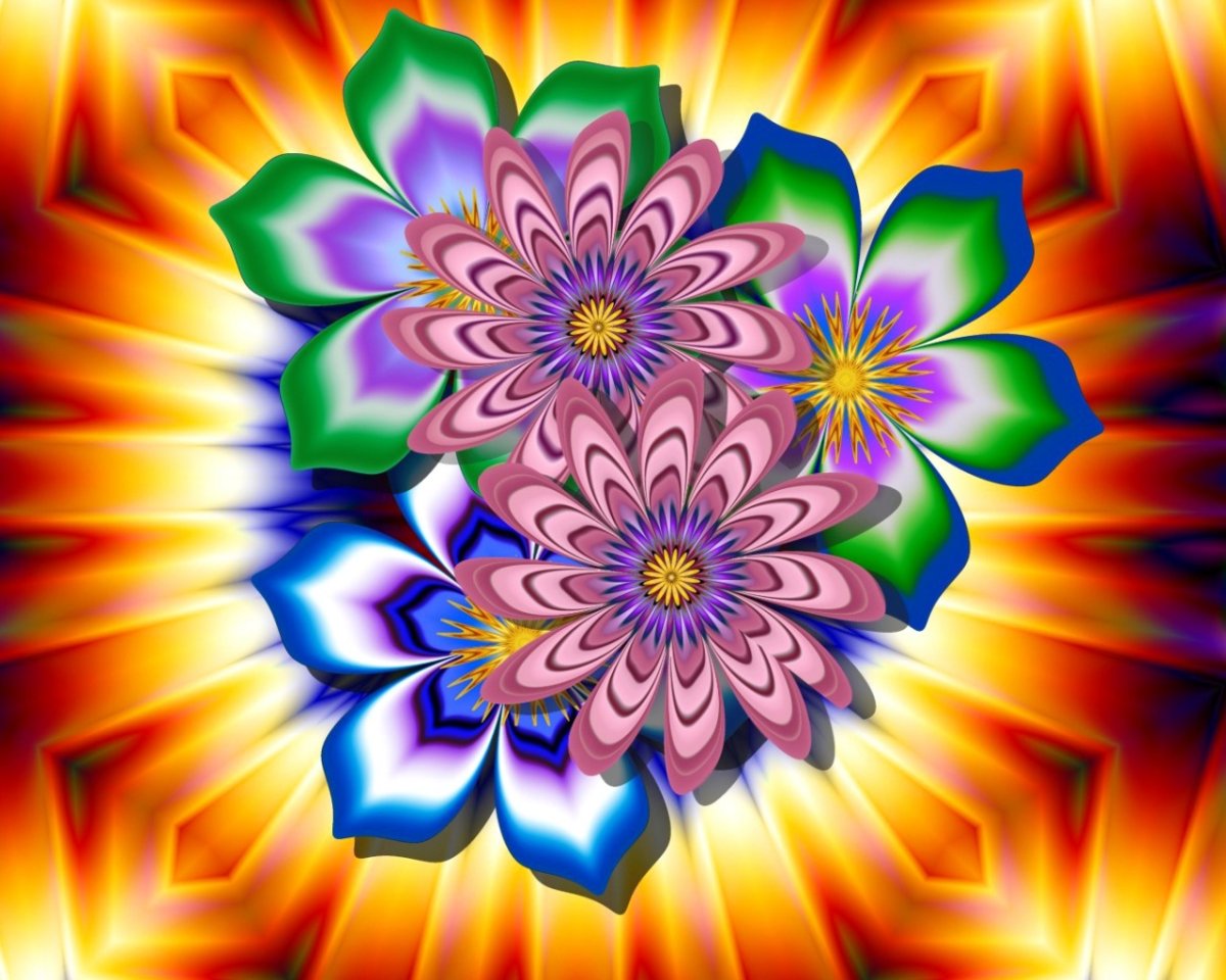 Фрактальная Графика цветы