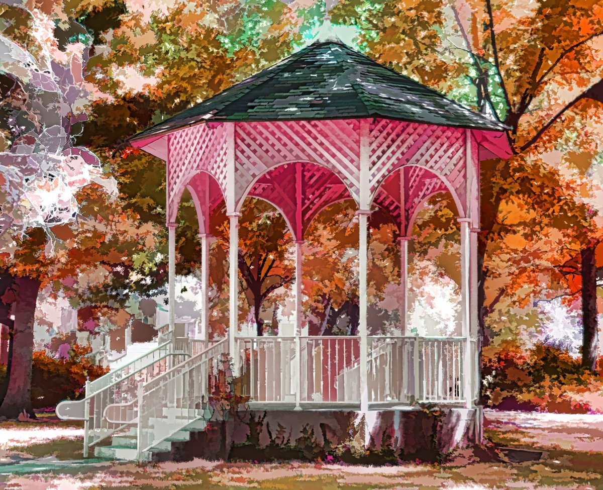 Беседка картина