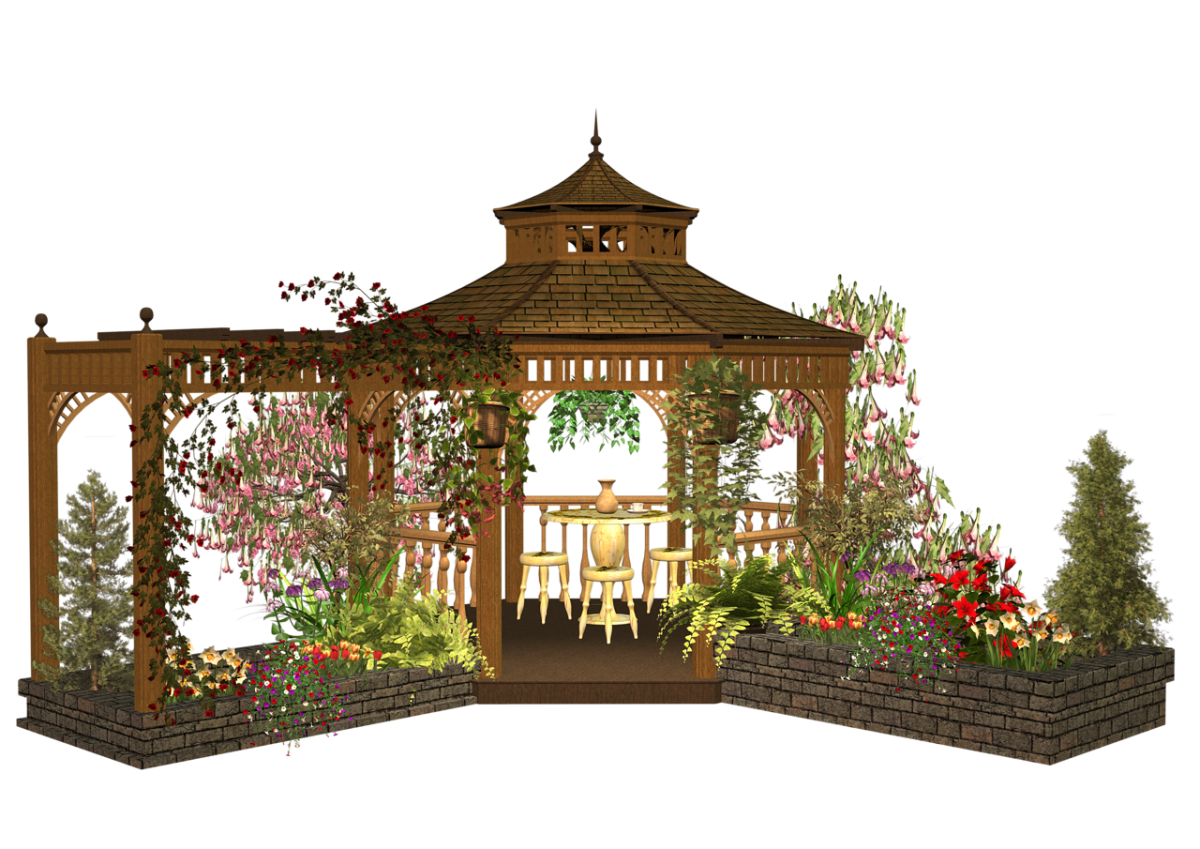 Сад на прозрачном фоне